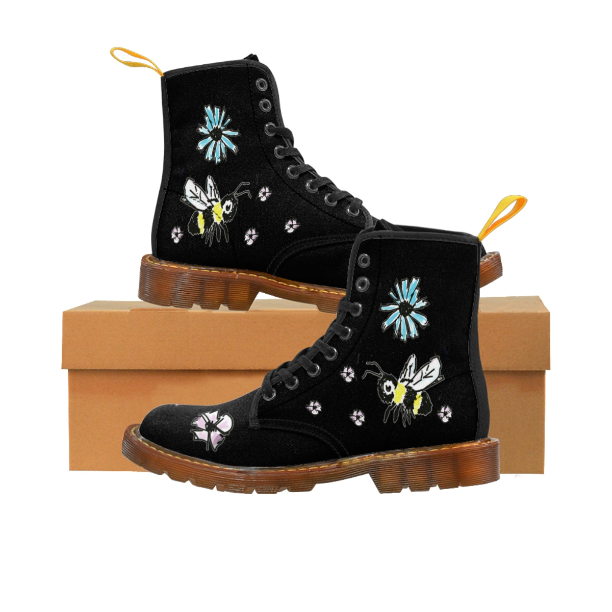 Bee shops Art Boots, Bee All Season Boots, Bee Shoes, Casual Boots, Classic Boot, Custom Boot, Spring Boots, Vintage Style Boot, Bee Walking