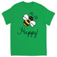 Bee Happy Unisex Adult T-Shirt Irish Green Shirts & Tops apparel