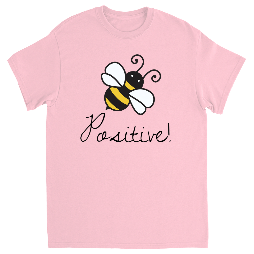 Bee Positive Unisex Adult T-Shirt Light Pink Shirts & Tops apparel