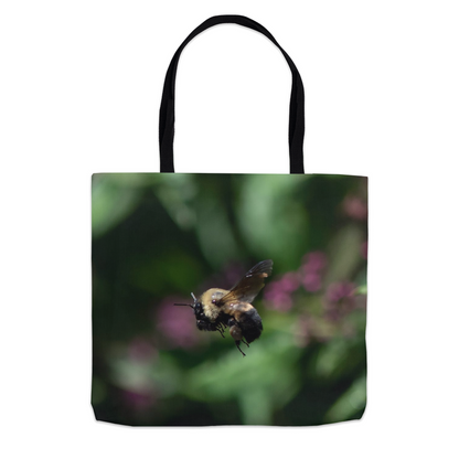 Hovering Bee Tote Bag 13x13 inch Shopping Totes bee tote bag gift for bee lover gifts original art tote bag totes zero waste bag