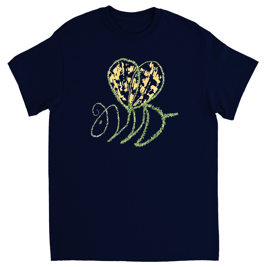 Leaf Bee Unisex Adult T-Shirt Navy Blue Shirts & Tops apparel