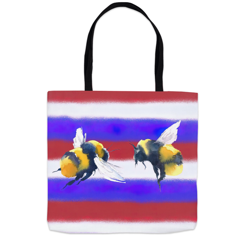 American Bees Tote Bag 18x18 inch Shopping Totes bee tote bag gift for bee lover gifts original art tote bag totes zero waste bag