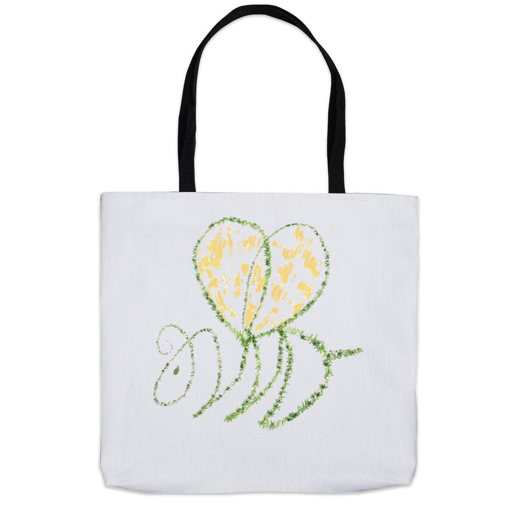Leaf Bee Tote Bag 18x18 inch Shopping Totes bee tote bag gift for bee lover original art tote bag zero waste bag