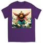Fantasy Bee Hovering on Flower Unisex Adult T-Shirt Purple Shirts & Tops apparel Fantasy Bee Hovering on Flower