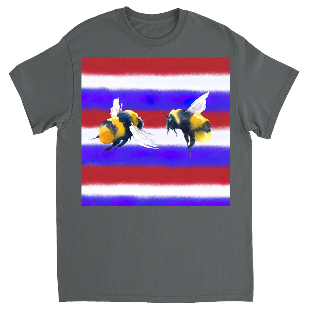 American Bees Unisex Adult T-Shirt Charcoal Shirts & Tops apparel