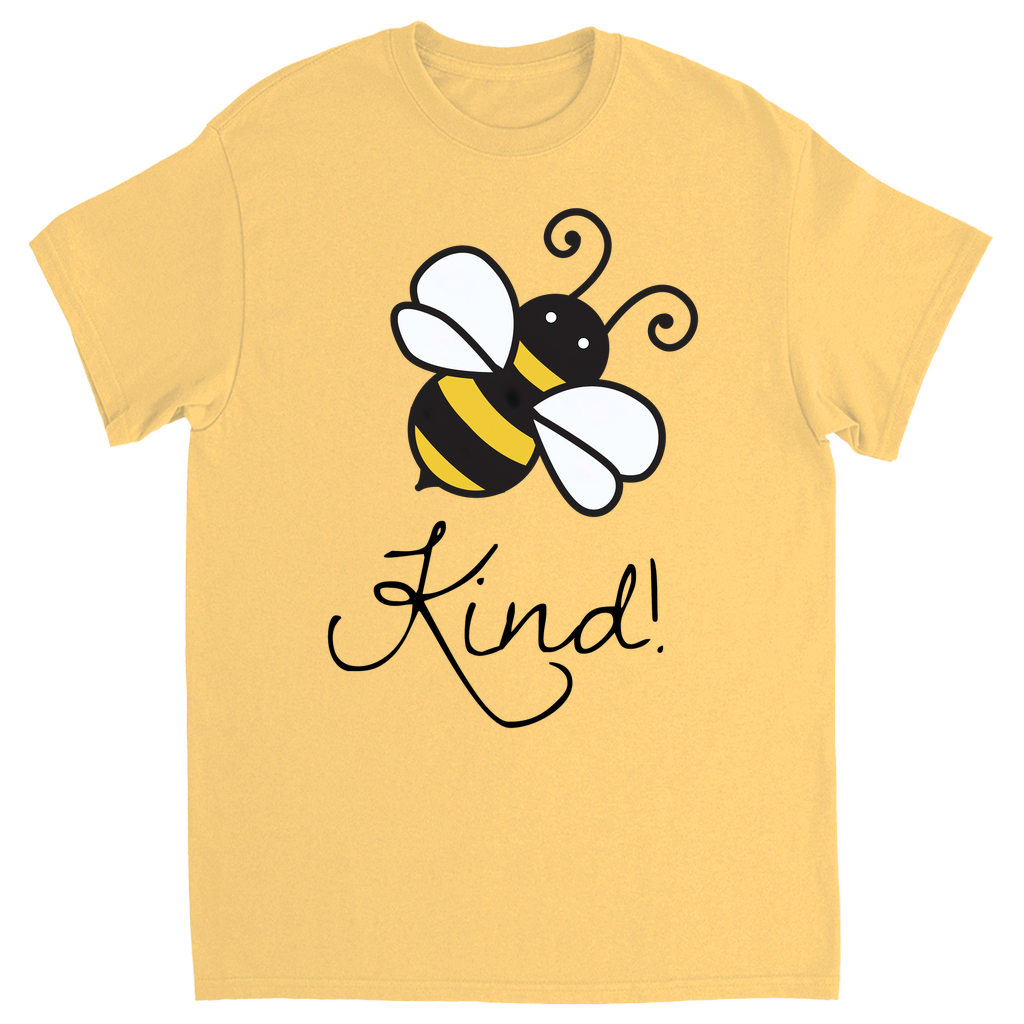 Bee Kind Unisex Adult T-Shirt Yellow Haze Shirts & Tops apparel