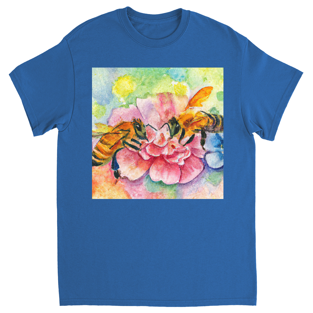 Bees Talking it Over Unisex Adult T-Shirt Royal Shirts & Tops apparel Bees Talking it Over