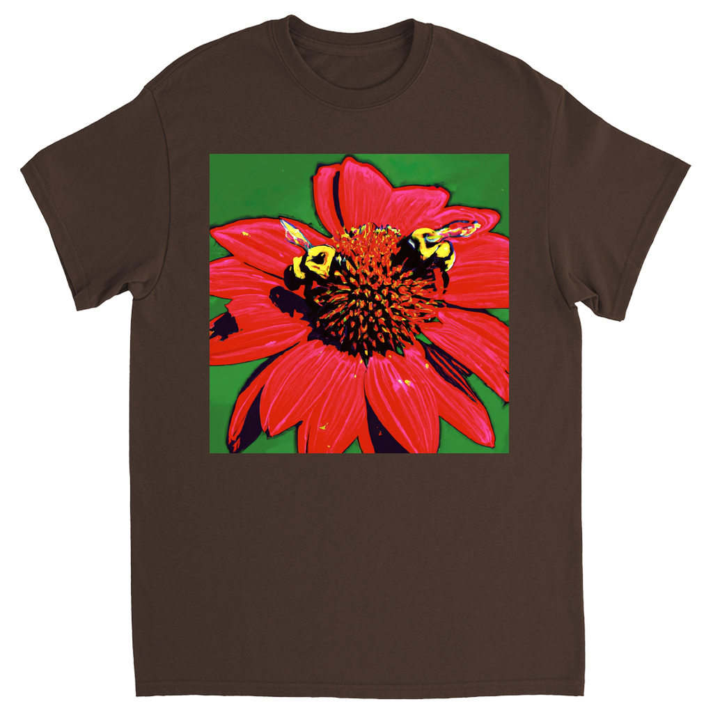 Red Sun Bee T-Shirt Dark Chocolate Shirts & Tops apparel