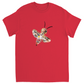 Abstract Crayon Bee Unisex Adult T-Shirt Red Shirts & Tops apparel