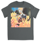 Watercolor Bee Sipping Unisex Adult T-Shirt Charcoal Shirts & Tops apparel