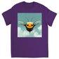 Happy Blue Cartoon Bee Unisex Adult T-Shirt Purple Shirts & Tops apparel Happy Blue Cartoon Bee
