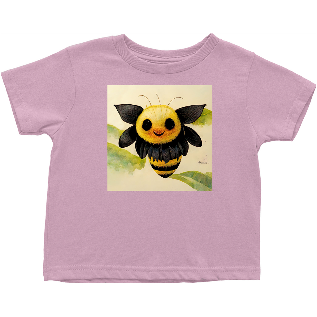 Smiling Paper Bee Toddler T-Shirt Pink Baby & Toddler Tops apparel Smiling Paper Bee