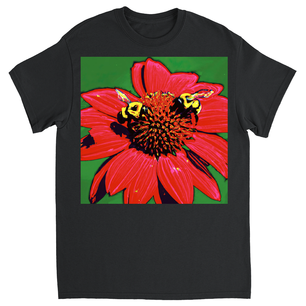 Red Sun Bees T-Shirt Black Shirts & Tops apparel Red Sun Bees