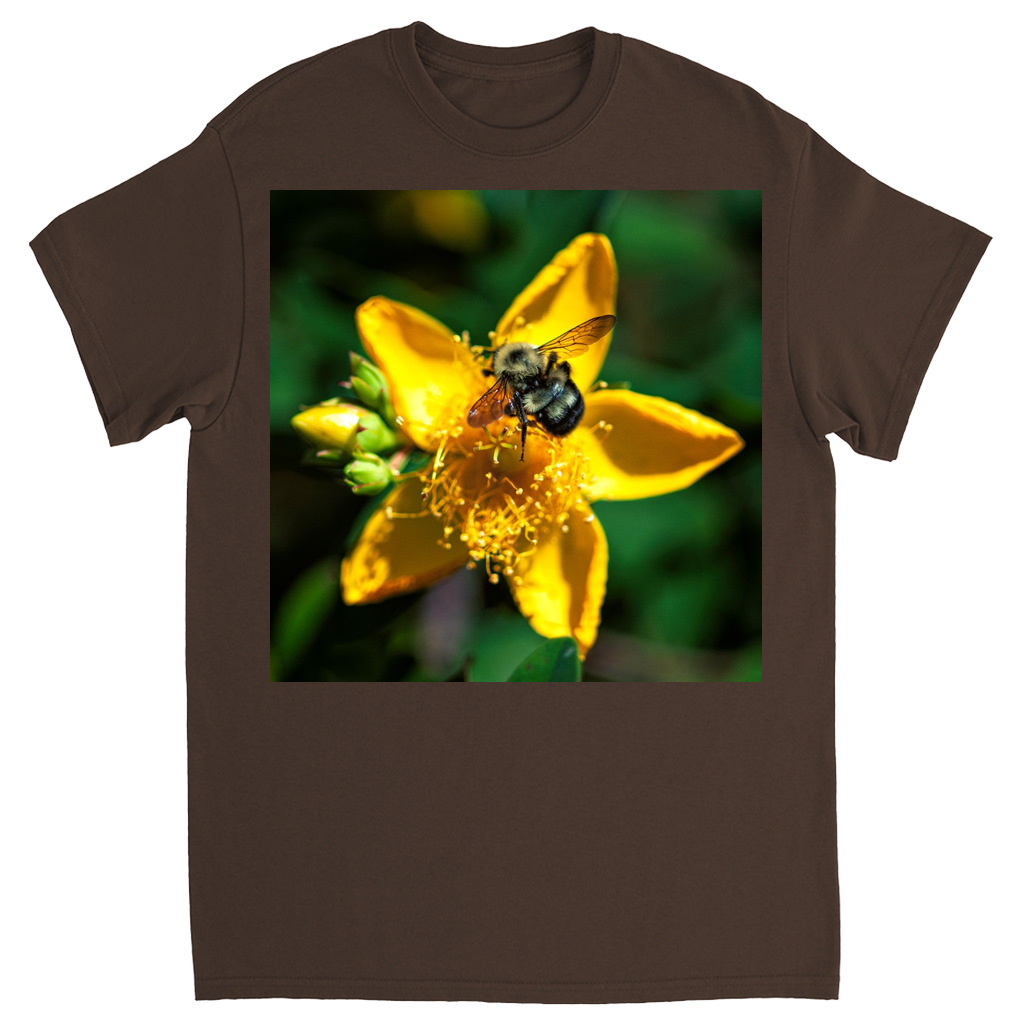 Sun Kissed Bee Unisex Adult T-Shirt Dark Chocolate Shirts & Tops apparel