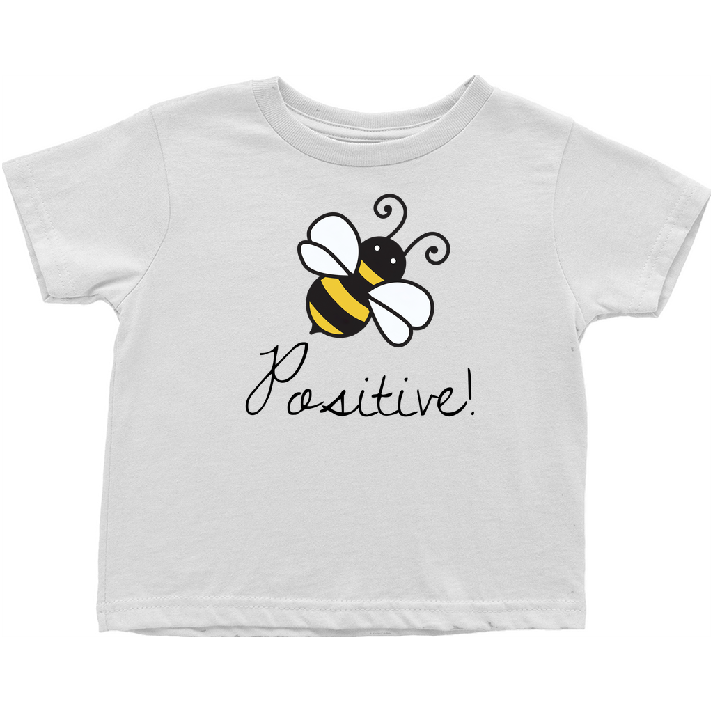 Bee Positive Toddler T-Shirt White Baby & Toddler Tops apparel