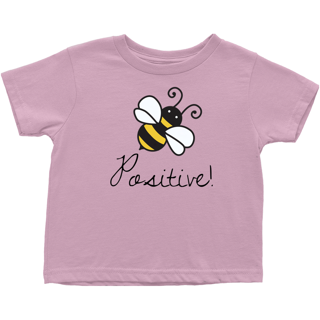 Bee Positive Toddler T-Shirt Pink Baby & Toddler Tops apparel