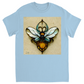Blue Art Nouveau Bee T-Shirt Light Blue Shirts & Tops apparel Blue Art Nouveau Bee