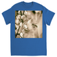 Sepia Bee with Flower Unisex Adult T-Shirt Royal Shirts & Tops apparel