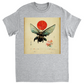 Vintage Japanese Bee with Sun Unisex Adult T-Shirt Sport Grey Shirts & Tops apparel Vintage Japanese Bee with Sun