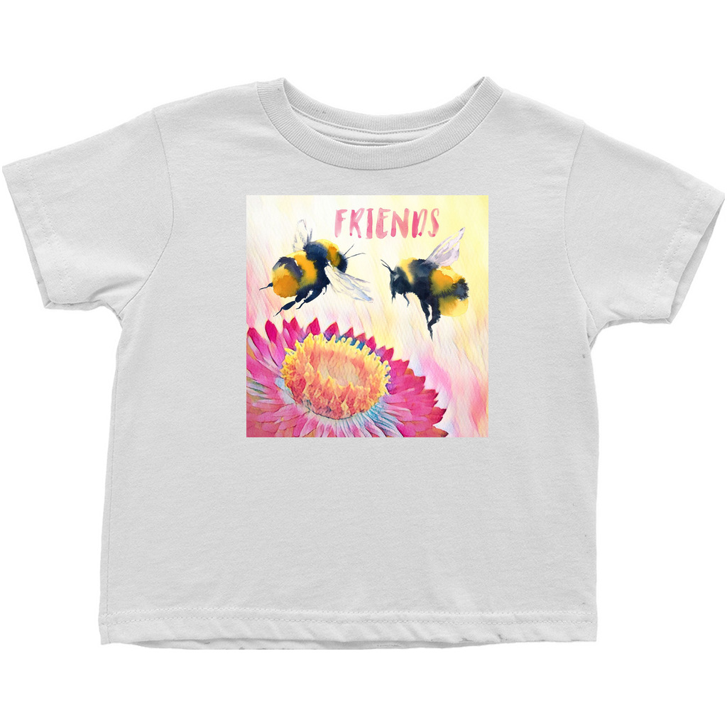 Cheerful Friends Toddler T-Shirt White Baby & Toddler Tops apparel