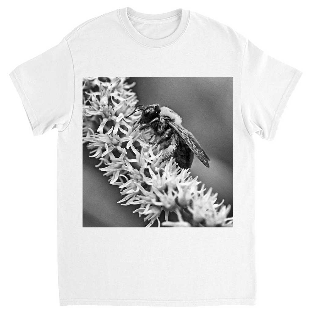 B&W Bee Unisex Adult T-Shirt White Shirts & Tops apparel
