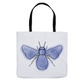 Blue Bee Tote Bag Shopping Totes bee tote bag gift for bee lover original art tote bag zero waste bag