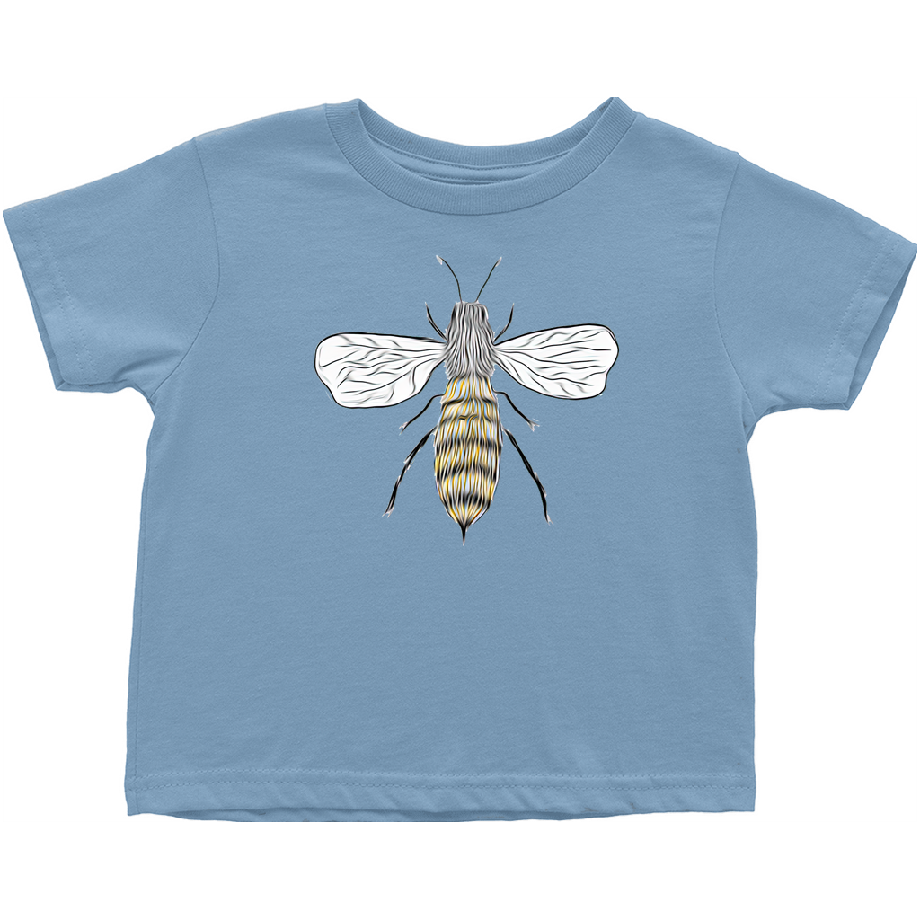 Furry Pet Bee Toddler T-Shirt Light Blue Baby & Toddler Tops apparel