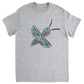Abstract Twirly Blue Bee Unisex Adult T-Shirt Sport Grey Shirts & Tops apparel