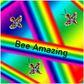 Bee Amazing Rainbow - Acrylic Print 20x20 inch Posters, Prints, & Visual Artwork Acrylic Prints Original Art
