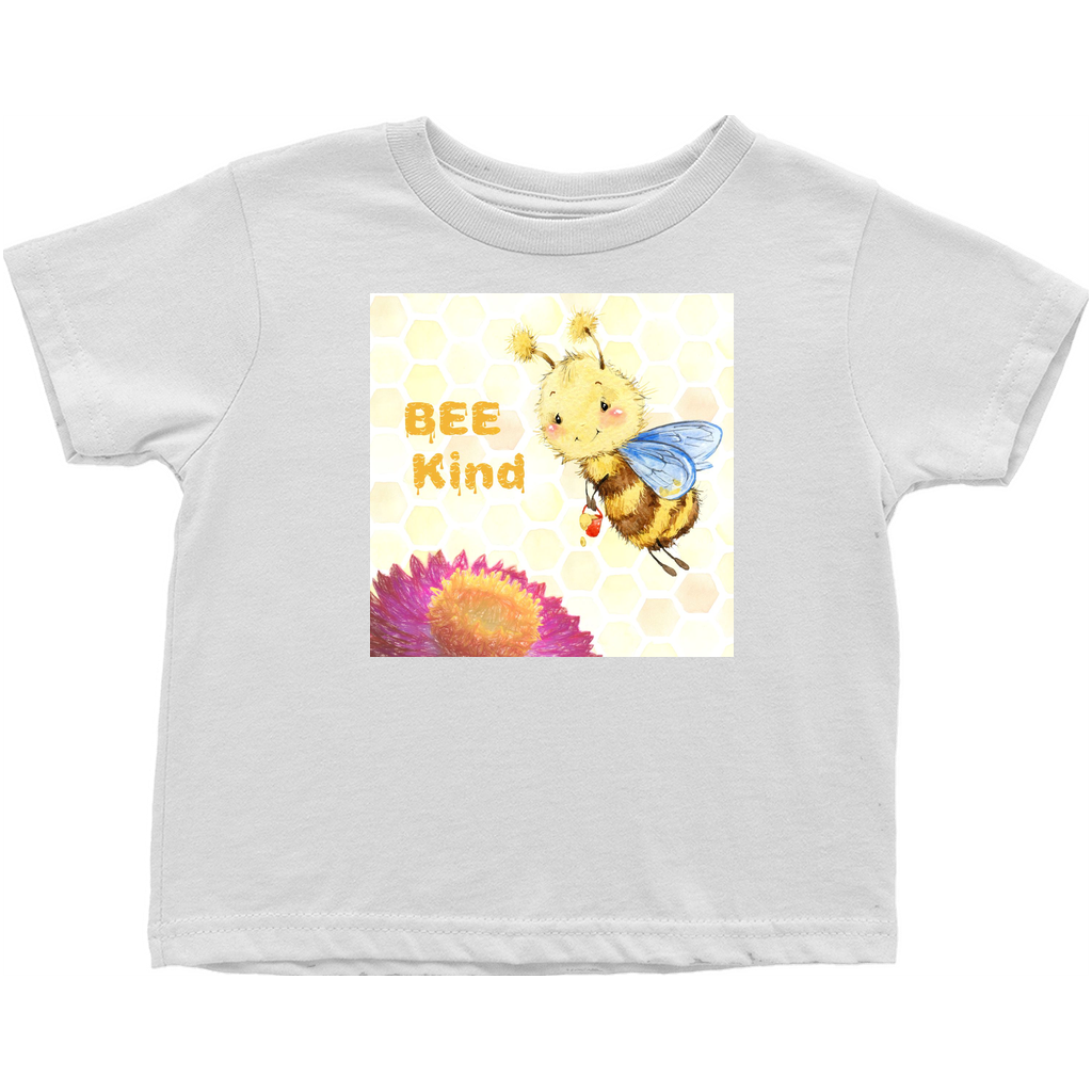 Pastel Bee Kind Toddler T-Shirt White Baby & Toddler Tops apparel