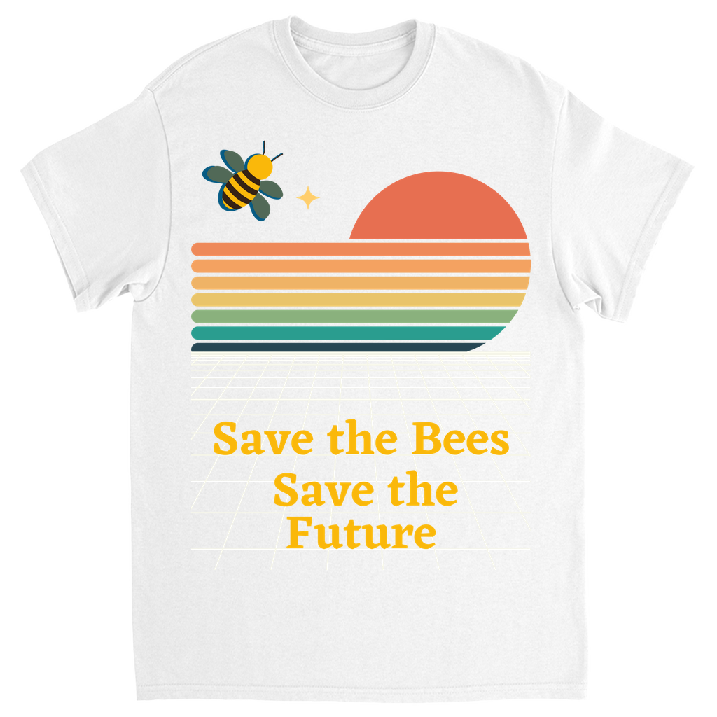 Save the Bees Save the Future Unisex Adult T-Shirt White Shirts & Tops