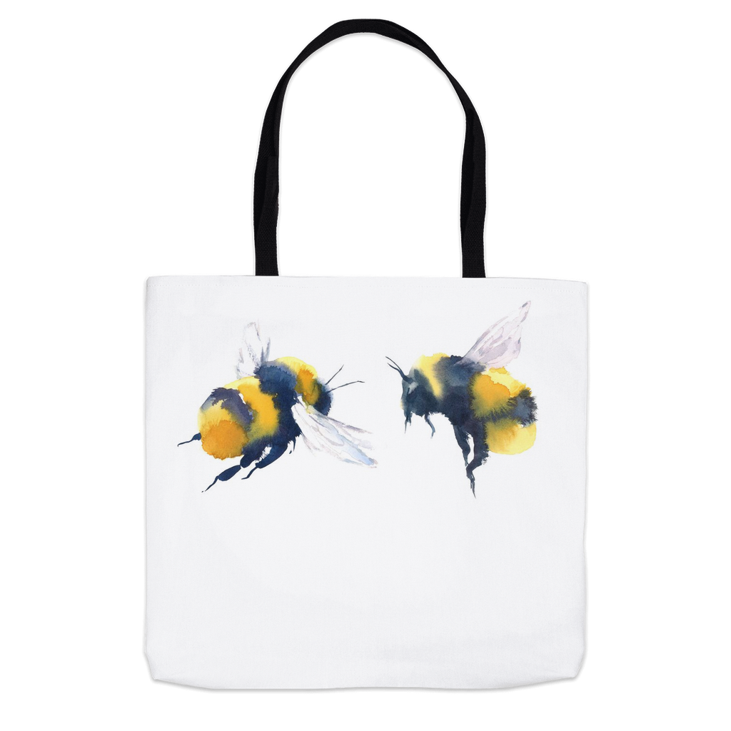 Friendly Flying Bees Tote Bag 16x16 inch Shopping Totes bee tote bag gift for bee lover gifts original art tote bag totes zero waste bag