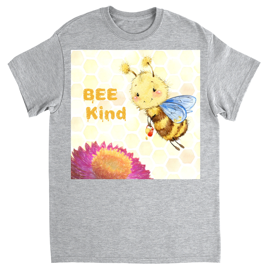Pastel Bee Kind Unisex Adult T-Shirt Sport Grey Shirts & Tops apparel