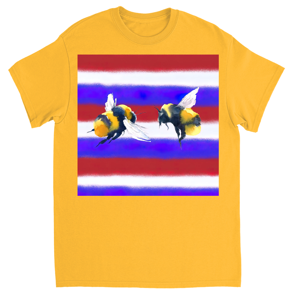 American Bees Unisex Adult T-Shirt Gold Shirts & Tops apparel