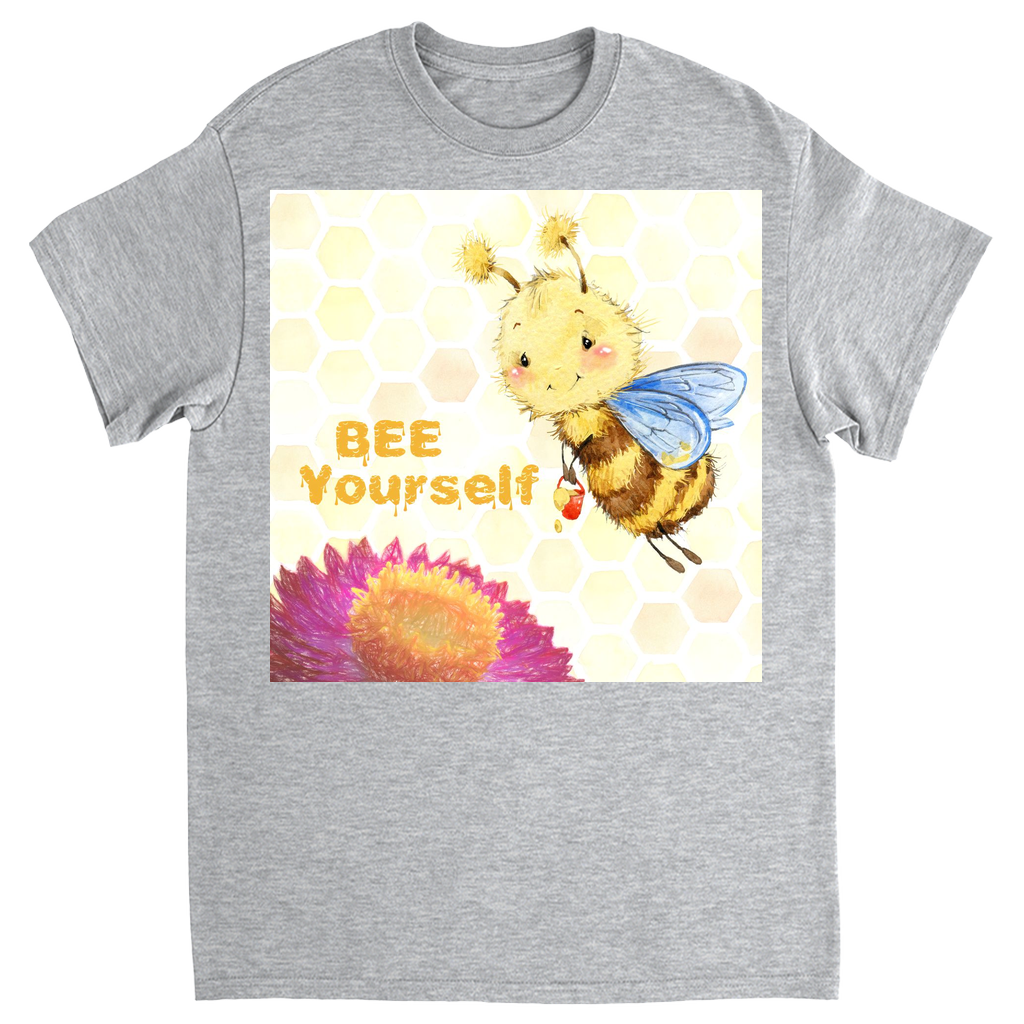 Pastel Bee Yourself Unisex Adult T-Shirt Sport Grey Shirts & Tops apparel