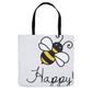 Bee Happy Tote Bag Shopping Totes bee tote bag gift for bee lover gifts original art tote bag zero waste bag