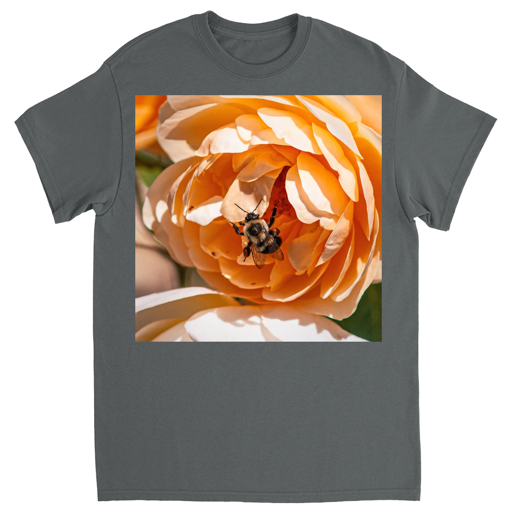 Emerging Bee Unisex Adult T-Shirt Charcoal Shirts & Tops apparel