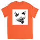 Ink Wash Bumble Bees Unisex Adult T-Shirt Orange Shirts & Tops apparel Ink Wash Bumble Bees
