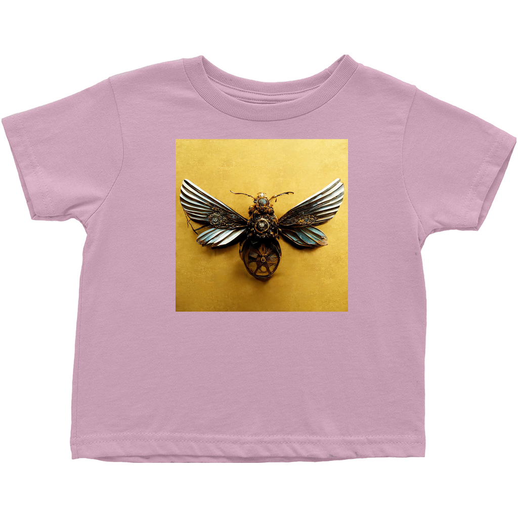 Vintage Metal Bee Toddler T-Shirt Pink Baby & Toddler Tops apparel Steampunk Jewelry Bee