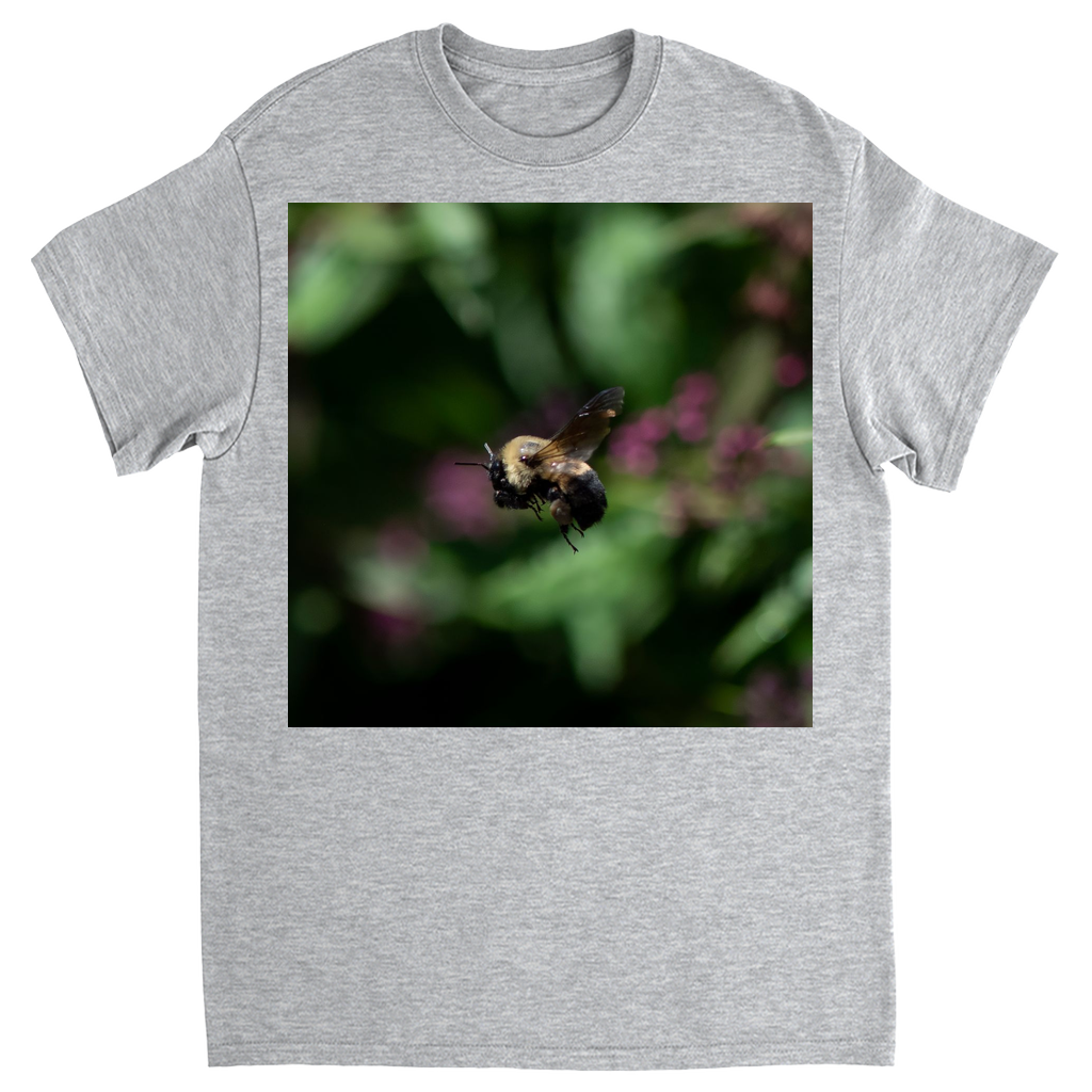 Hovering Bee Unisex Adult T-Shirt Sport Grey Shirts & Tops apparel