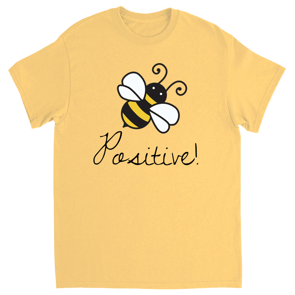 Bee Positive Unisex Adult T-Shirt Yellow Haze Shirts & Tops apparel