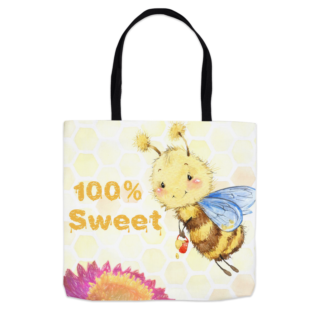 Pastel 100% Sweet Tote Bag 16x16 inch Shopping Totes bee tote bag gift for bee lover gifts original art tote bag totes zero waste bag