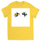 Friendly Flying Bees Unisex Adult T-Shirt Daisy Shirts & Tops