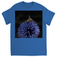 Bee on a Purple Ball Flower Unisex Adult T-Shirt Royal Shirts & Tops apparel