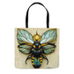 Paper Art Nouveau Bee Tote Bag Shopping Totes bee tote bag gift for bee lover gifts original art tote bag Paper Art Nouveau Bee totes zero waste bag