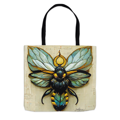 Paper Art Nouveau Bee Tote Bag 13x13 inch Shopping Totes bee tote bag gift for bee lover gifts original art tote bag Paper Art Nouveau Bee totes zero waste bag