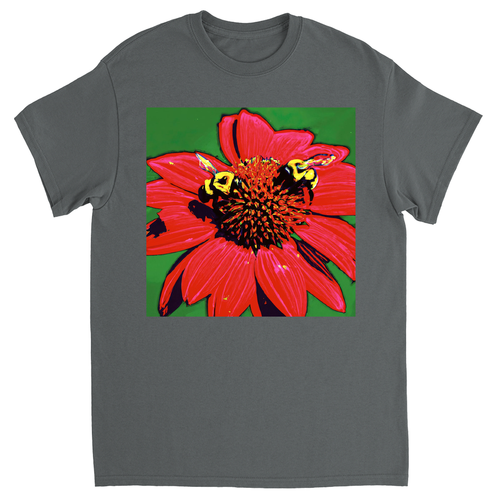 Red Sun Bee T-Shirt Charcoal Shirts & Tops apparel