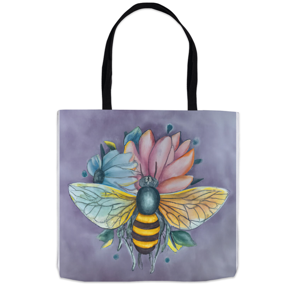 Pastel Dreams Bee Tote Bag 18x18 inch Shopping Totes bee tote bag gift for bee lover original art tote bag Pastel Dreams Bee totes zero waste bag
