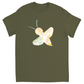 Abstract Sherbet Bee Unisex Adult T-Shirt Military Green Shirts & Tops apparel