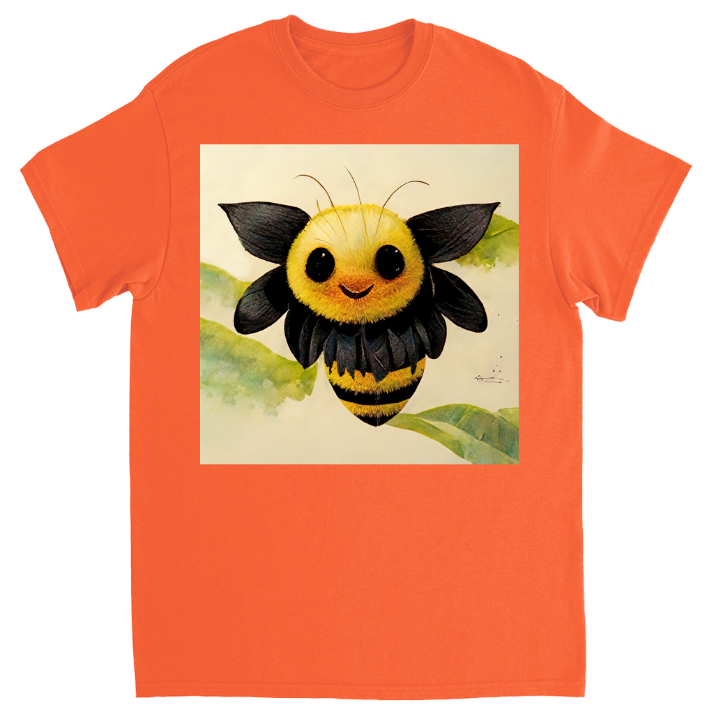 Smiling Paper Bee Unisex Adult T-Shirt Orange Shirts & Tops apparel Smiling Paper Bee